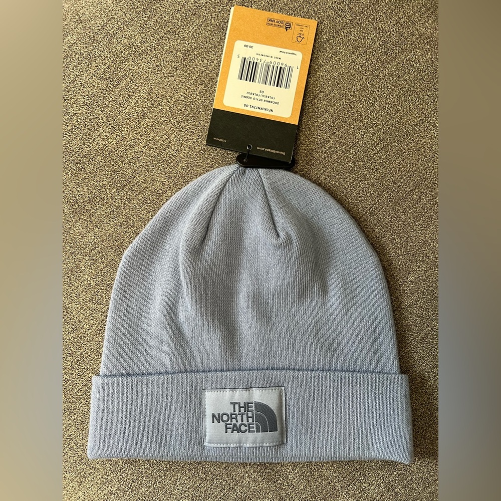 North Face Beanie Hat NWT Blue